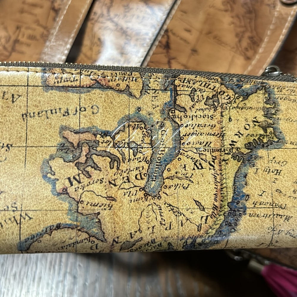 Patrica Nash European Map purse wallet and scarf